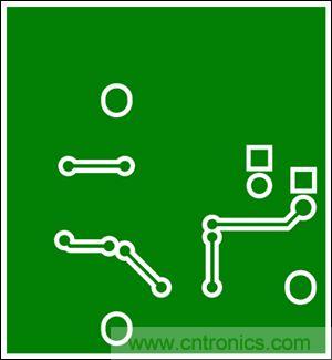 圖6：兩層板布線(底層)，器件為TSSOP封裝