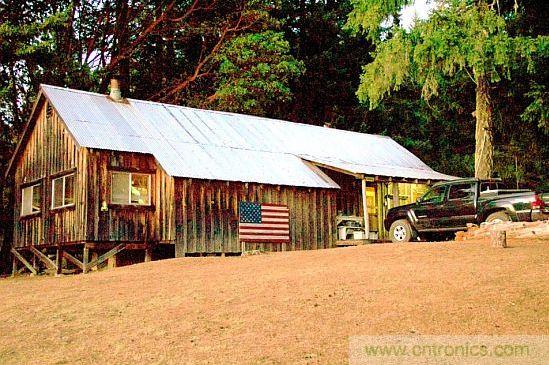 圖1：位于加州北部的小木屋。