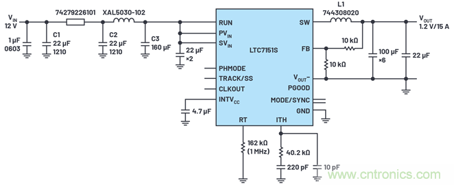 使用高效率、高頻率、低EMI DC/DC轉(zhuǎn)換器降低對(duì)陶瓷電容的電源要求