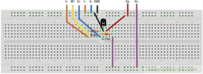 ADALM2000實驗：源極跟隨器(NMOS)