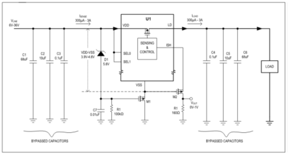 擴大40年期電源電壓范圍，從<300uA到3A無電阻電流檢測解決方案