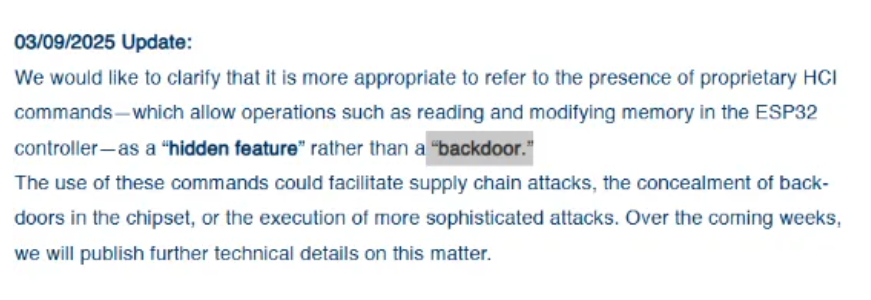 樂鑫ESP32系列芯片被曝存在“后門”？官方緊急回應(yīng)